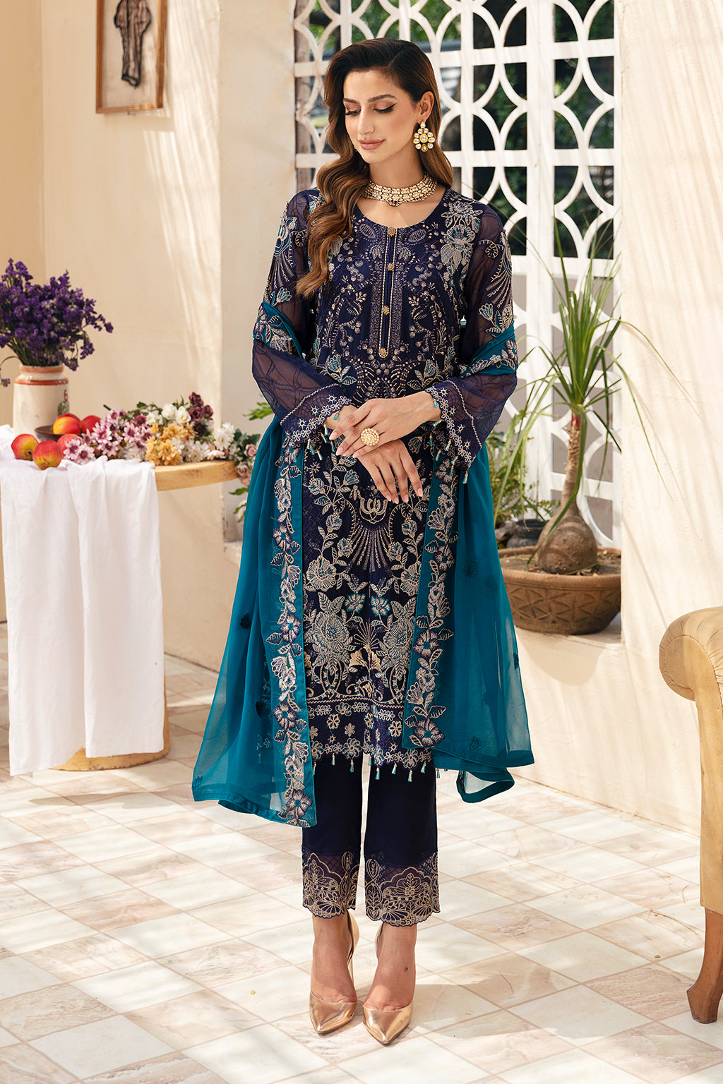 Ramsha | Chevron Chiffon Collection | A-903 - Official Ramsha stockist in UK - Sakeena London