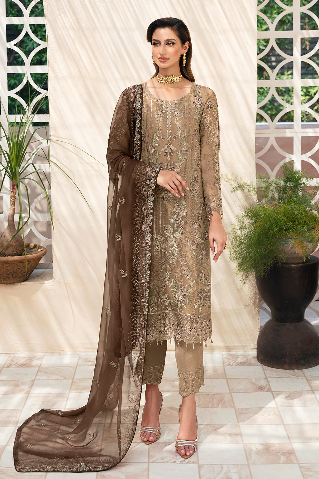 Ramsha | Chevron Chiffon Collection |A-904 - Official Ramsha stockist in UK - Sakeena London