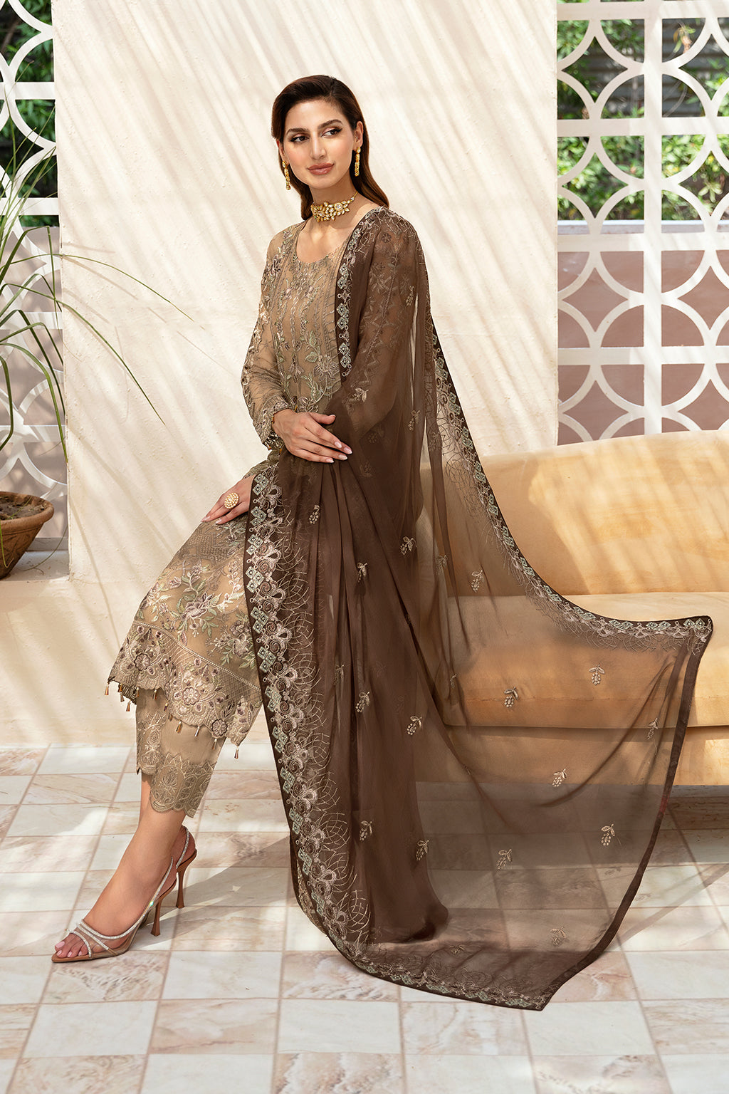 Ramsha | Chevron Chiffon Collection |A-904 - Official Ramsha stockist in UK - Sakeena London