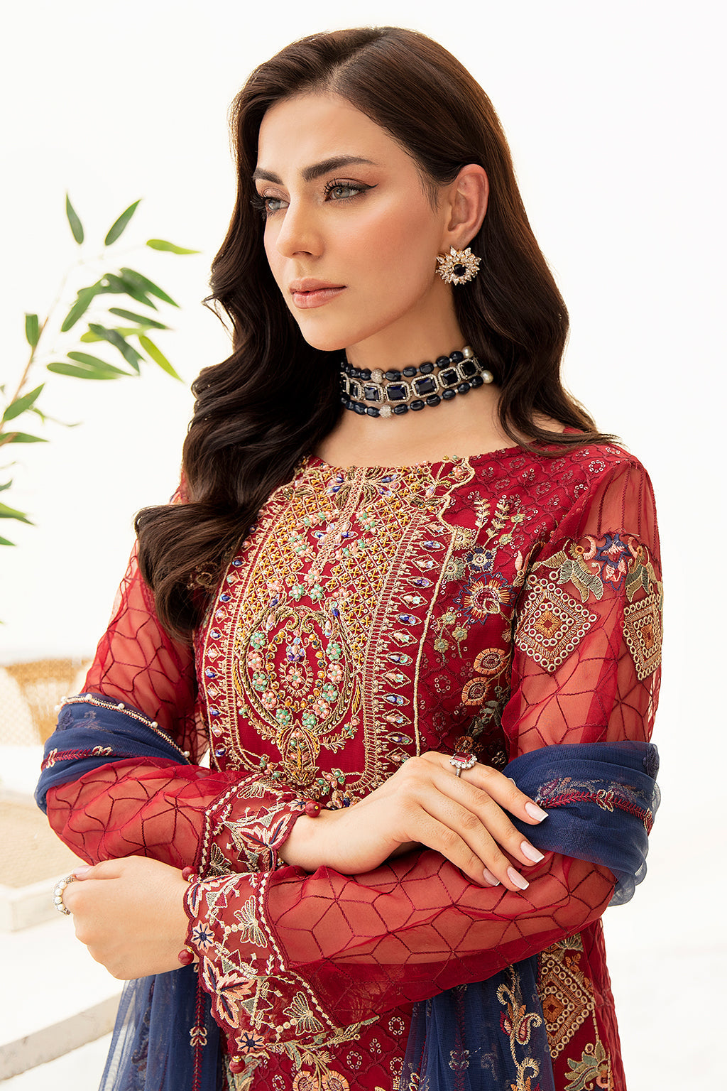 Ramsha | Minhal Organza Collection | M-908 - Official Ramsha stockist in UK - Sakeena London