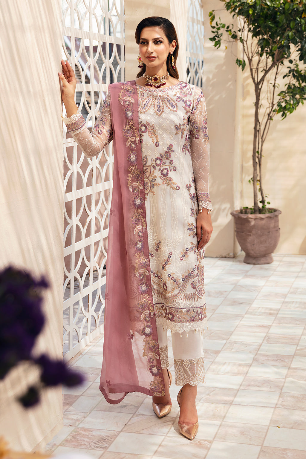 Ramsha | Chevron Chiffon Collection | A-902 - Official Ramsha stockist in UK - Sakeena London