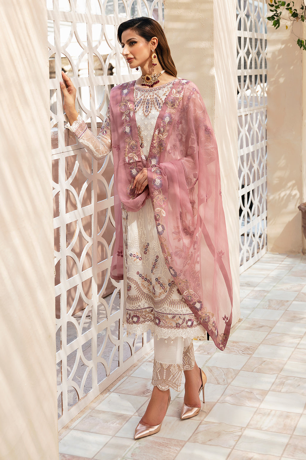 Ramsha | Chevron Chiffon Collection | A-902 - Official Ramsha stockist in UK - Sakeena London