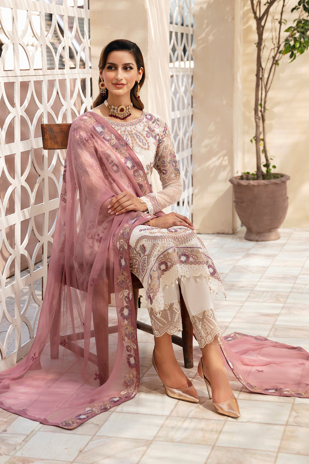 Ramsha | Chevron Chiffon Collection | A-902 - Official Ramsha stockist in UK - Sakeena London