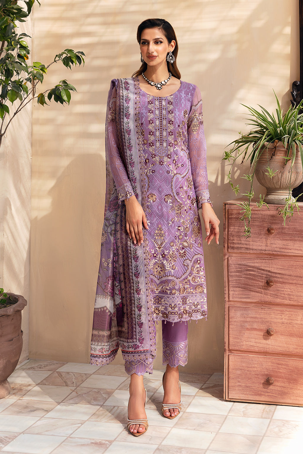 Ramsha | Chevron Chiffon Collection | A-906 - Official Ramsha stockist in UK - Sakeena London