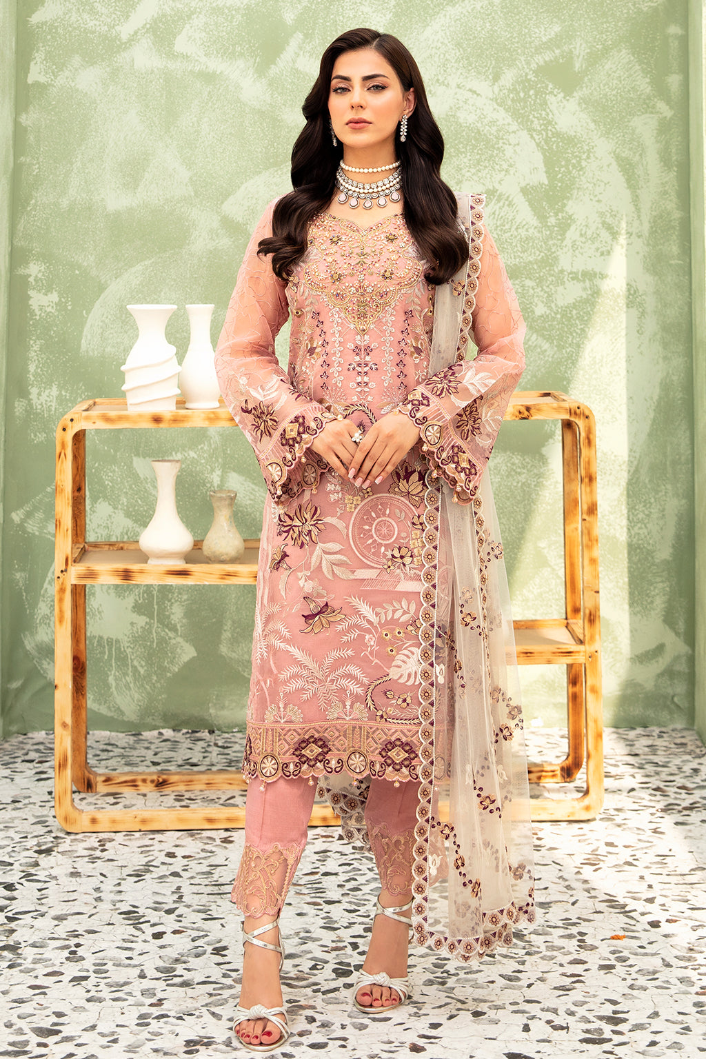 Ramsha | Minhal Organza Collection | M-903 - Official Ramsha stockist in UK - Sakeena London