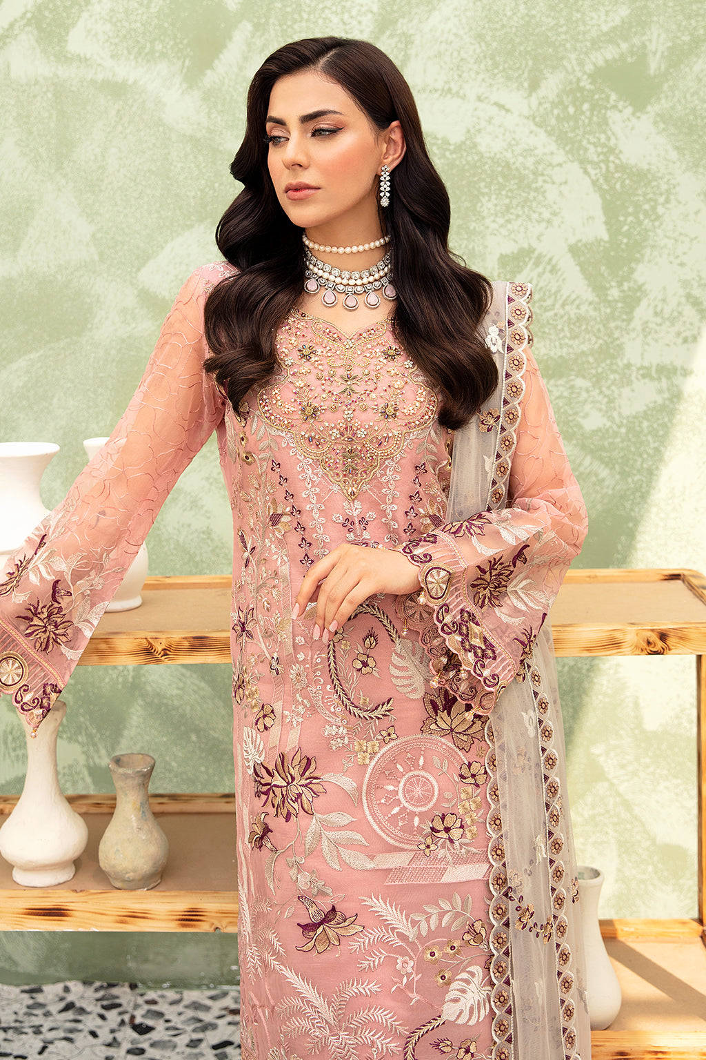 Ramsha | Minhal Organza Collection | M-903 - Official Ramsha stockist in UK - Sakeena London