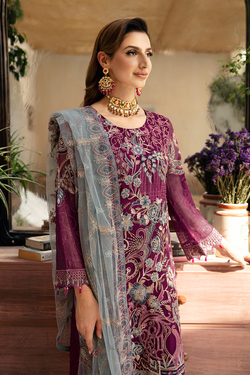 Ramsha | Chevron Chiffon Collection | A-911 - Official Ramsha stockist in UK - Sakeena London