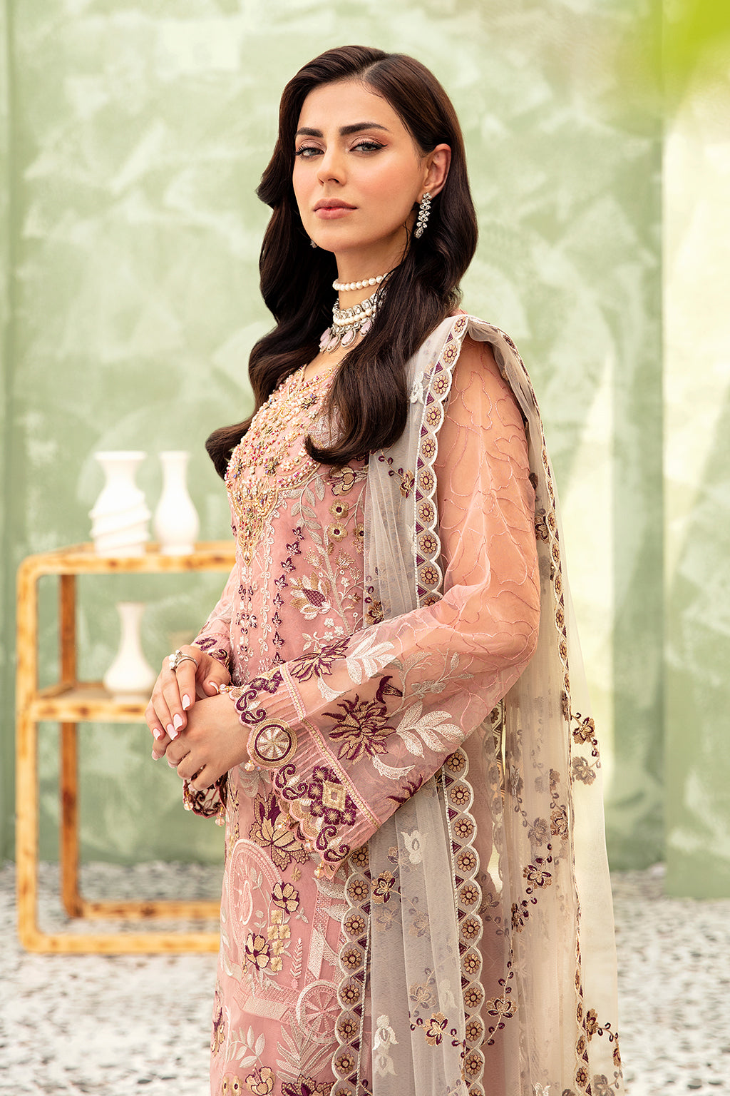 Ramsha | Minhal Organza Collection | M-903 - Official Ramsha stockist in UK - Sakeena London