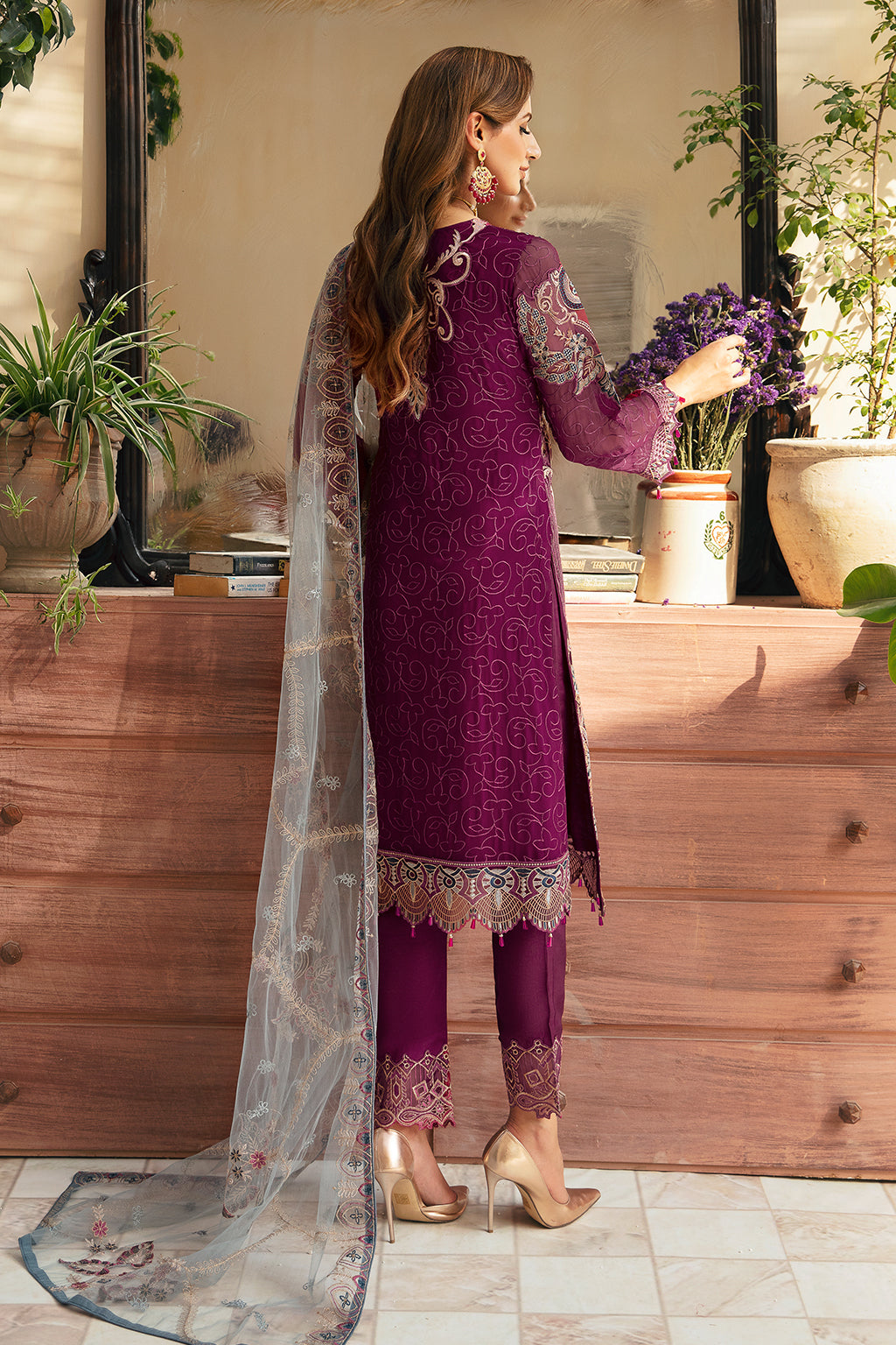 Ramsha | Chevron Chiffon Collection | A-911 - Official Ramsha stockist in UK - Sakeena London