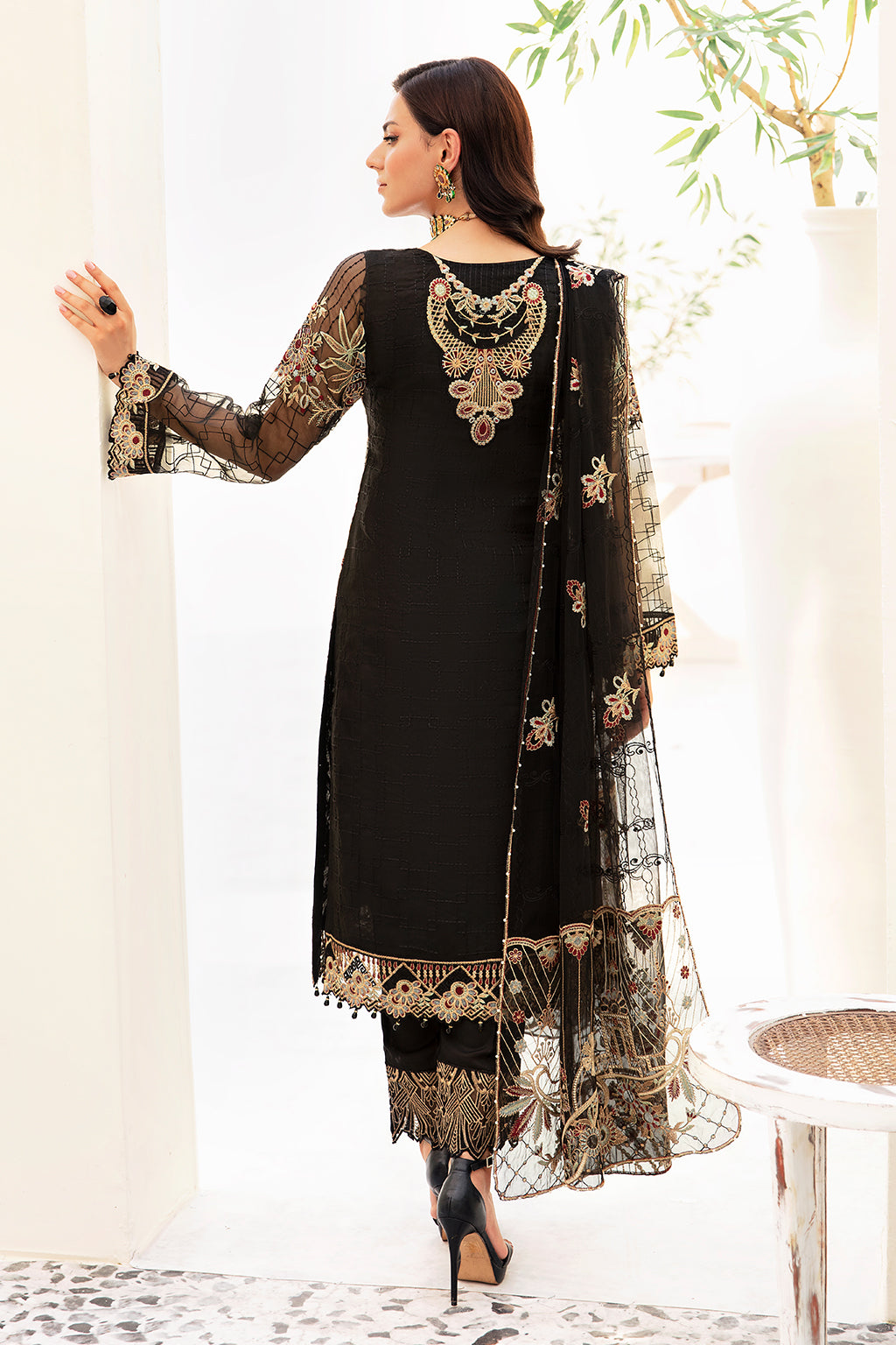 Ramsha | Minhal Organza Collection | M-906 - Official Ramsha stockist in UK - Sakeena London