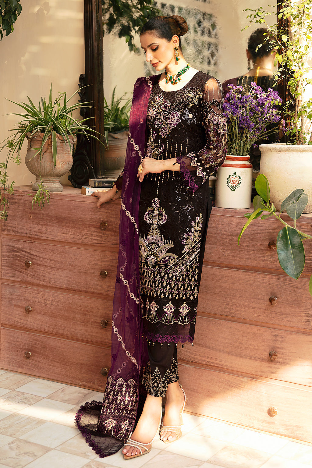 Ramsha | Chevron Chiffon Collection | A-905 - Official Ramsha stockist in UK - Sakeena London