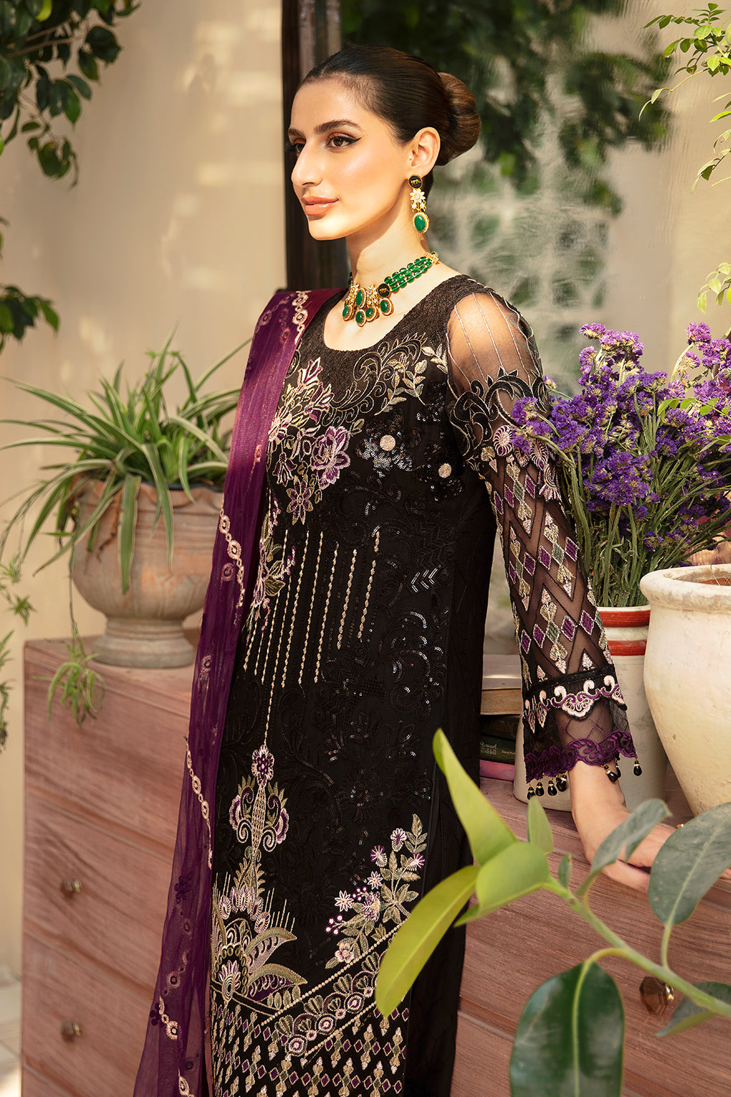 Ramsha | Chevron Chiffon Collection | A-905 - Official Ramsha stockist in UK - Sakeena London