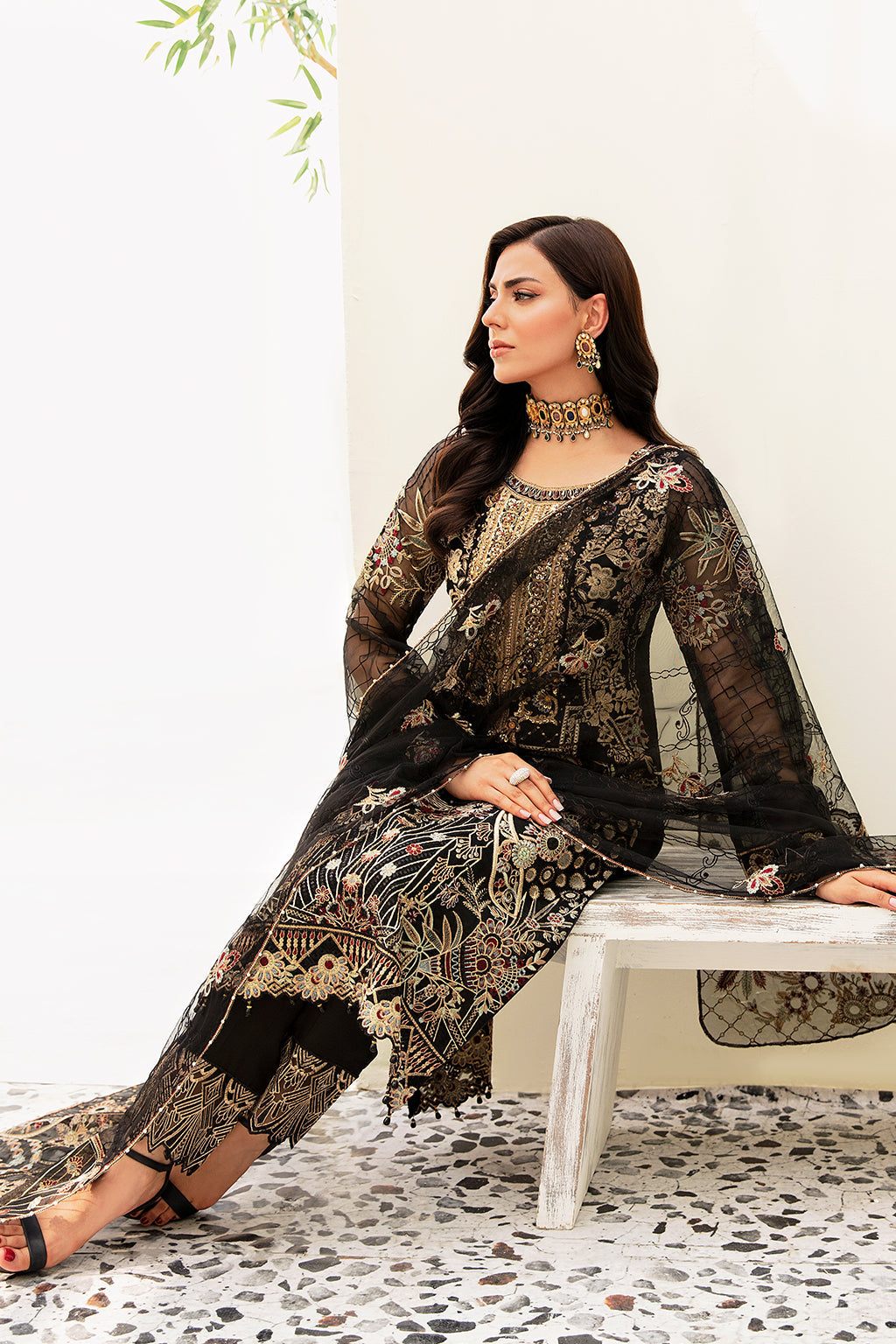 Ramsha | Minhal Organza Collection | M-906 - Official Ramsha stockist in UK - Sakeena London