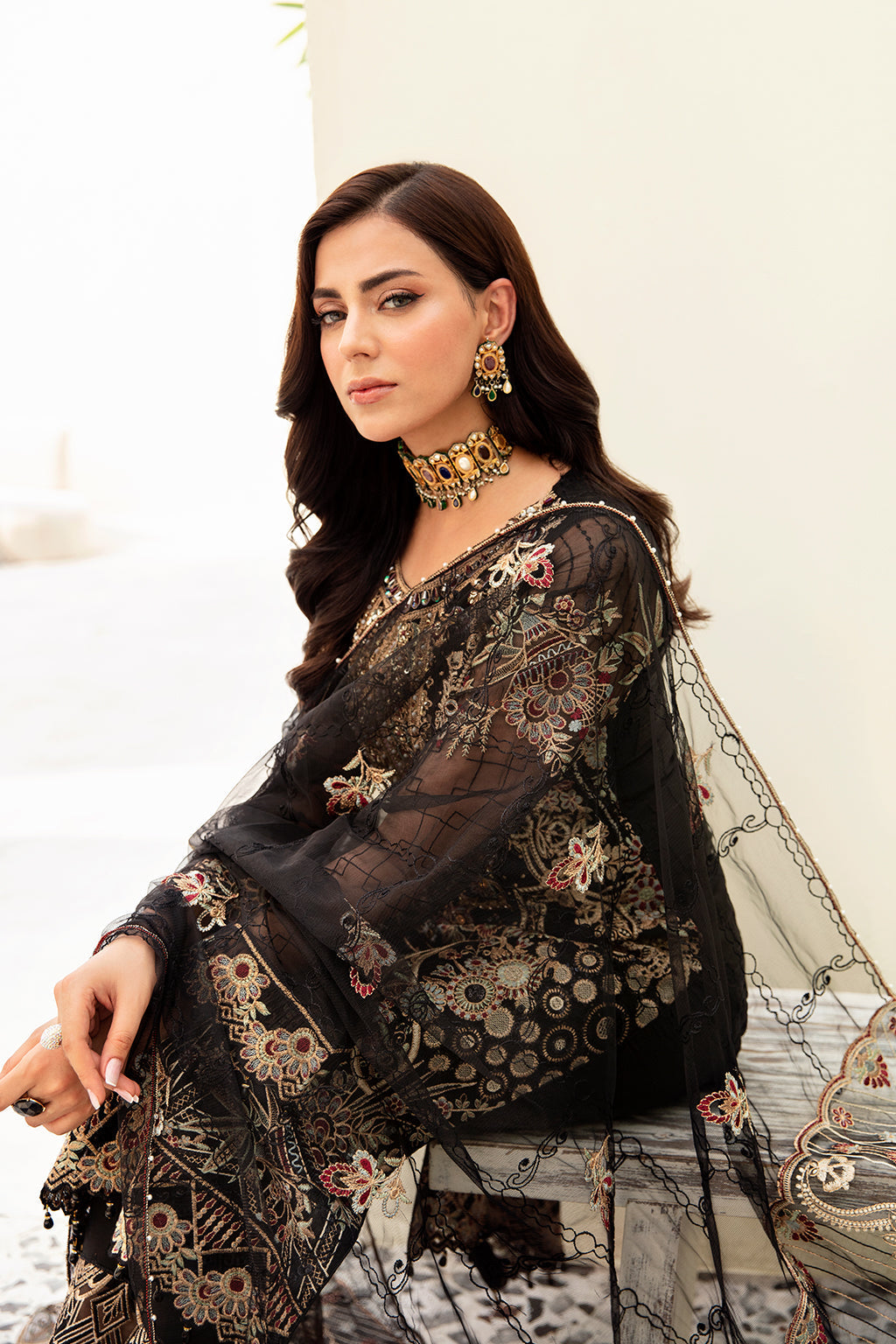 Ramsha | Minhal Organza Collection | M-906 - Official Ramsha stockist in UK - Sakeena London