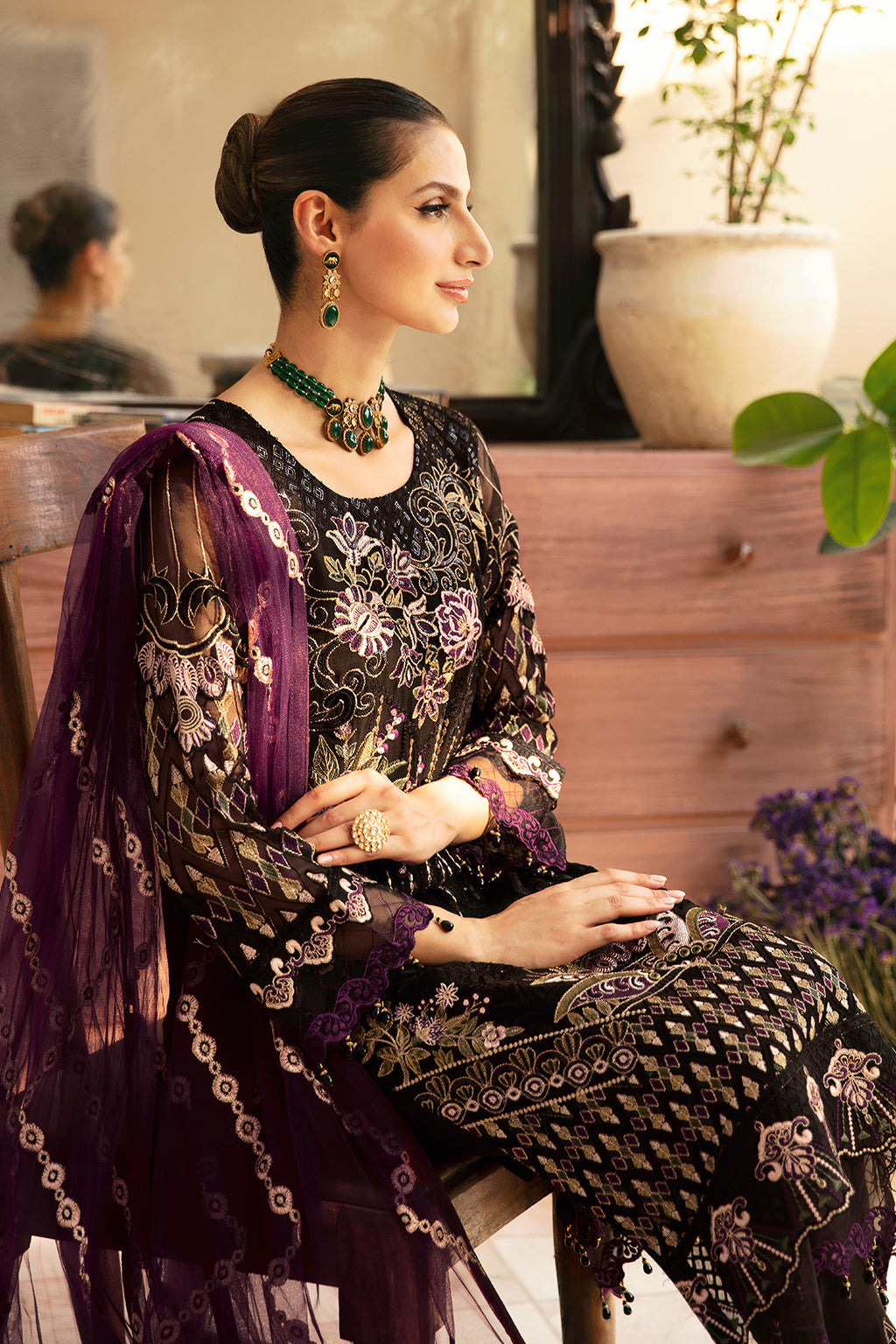 Ramsha | Chevron Chiffon Collection | A-905 - Official Ramsha stockist in UK - Sakeena London