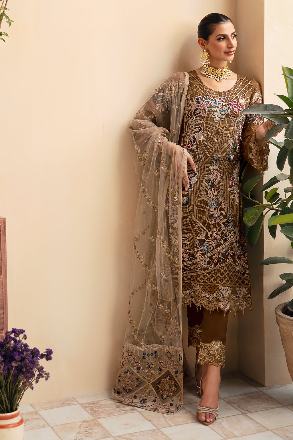 Ramsha | Chevron Chiffon Collection | A-910 - Official Ramsha stockist in UK - Sakeena London