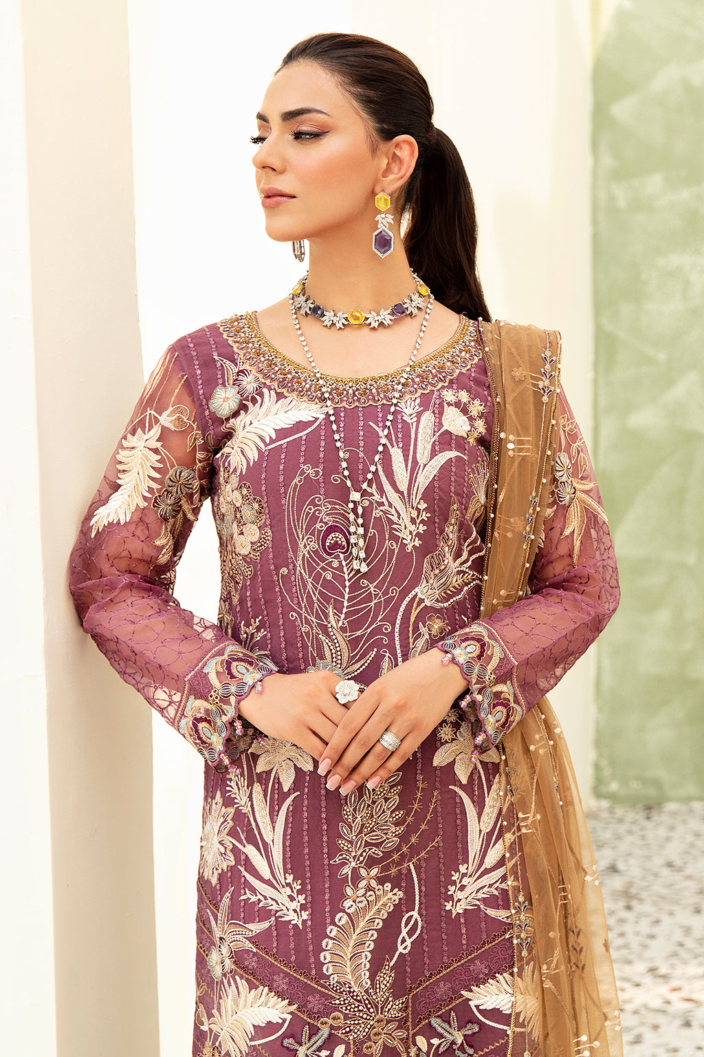 Ramsha | Minhal Organza Collection | M-910 - Official Ramsha stockist in UK - Sakeena London
