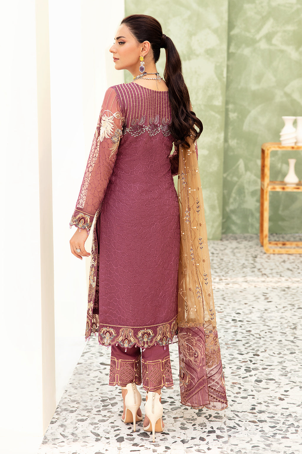 Ramsha | Minhal Organza Collection | M-910 - Official Ramsha stockist in UK - Sakeena London