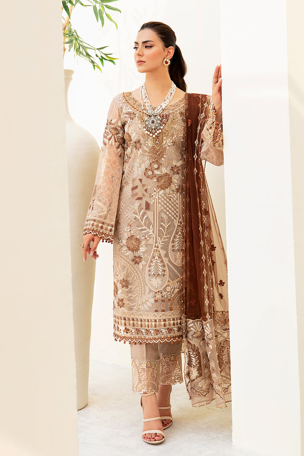 Ramsha | Minhal Organza Collection | M-904 - Official Ramsha stockist in UK - Sakeena London