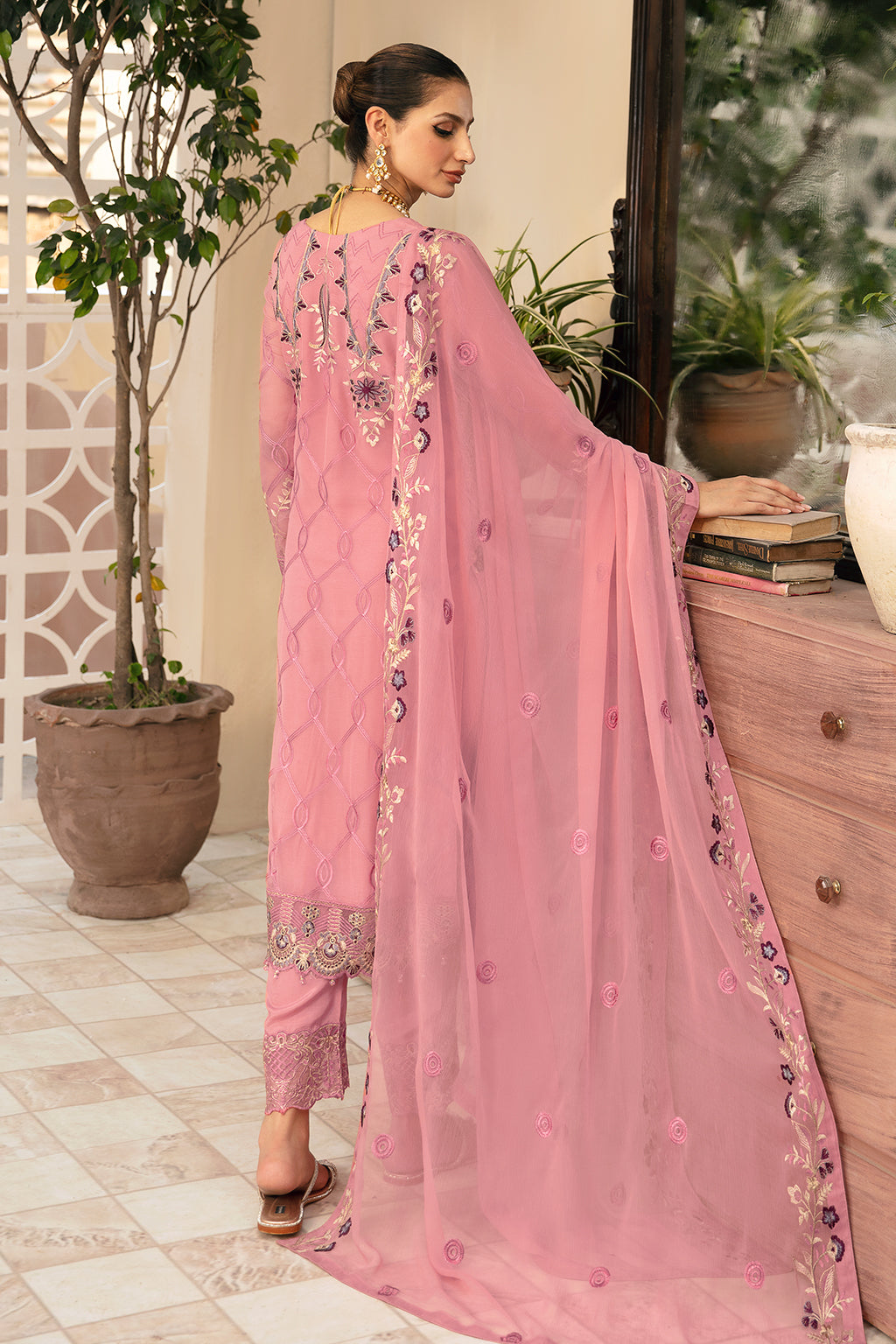 Ramsha | Chevron Chiffon Collection | A-909 - Official Ramsha stockist in UK - Sakeena London