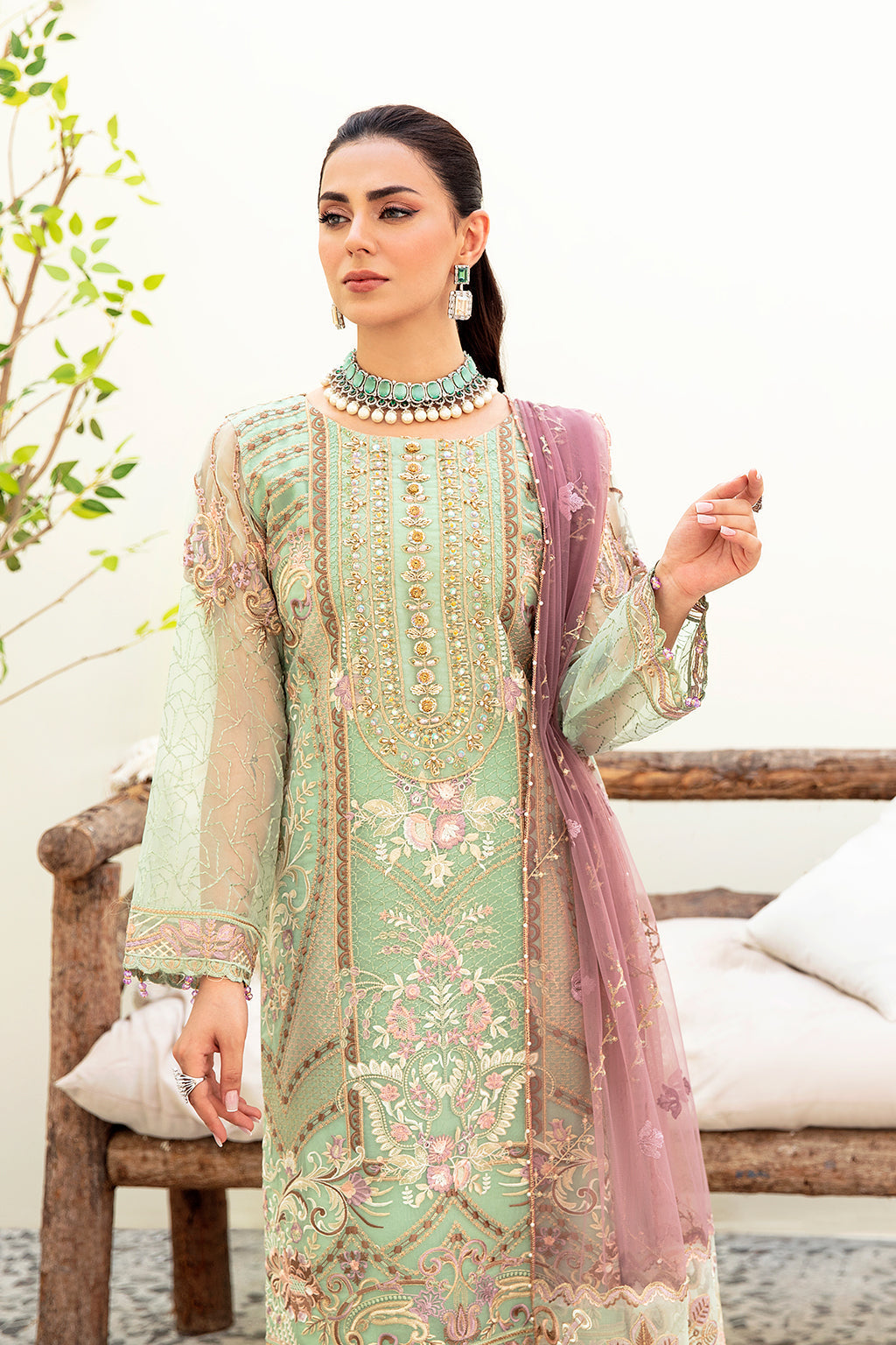 Ramsha | Minhal Organza Collection | M-905 - Official Ramsha stockist in UK - Sakeena London