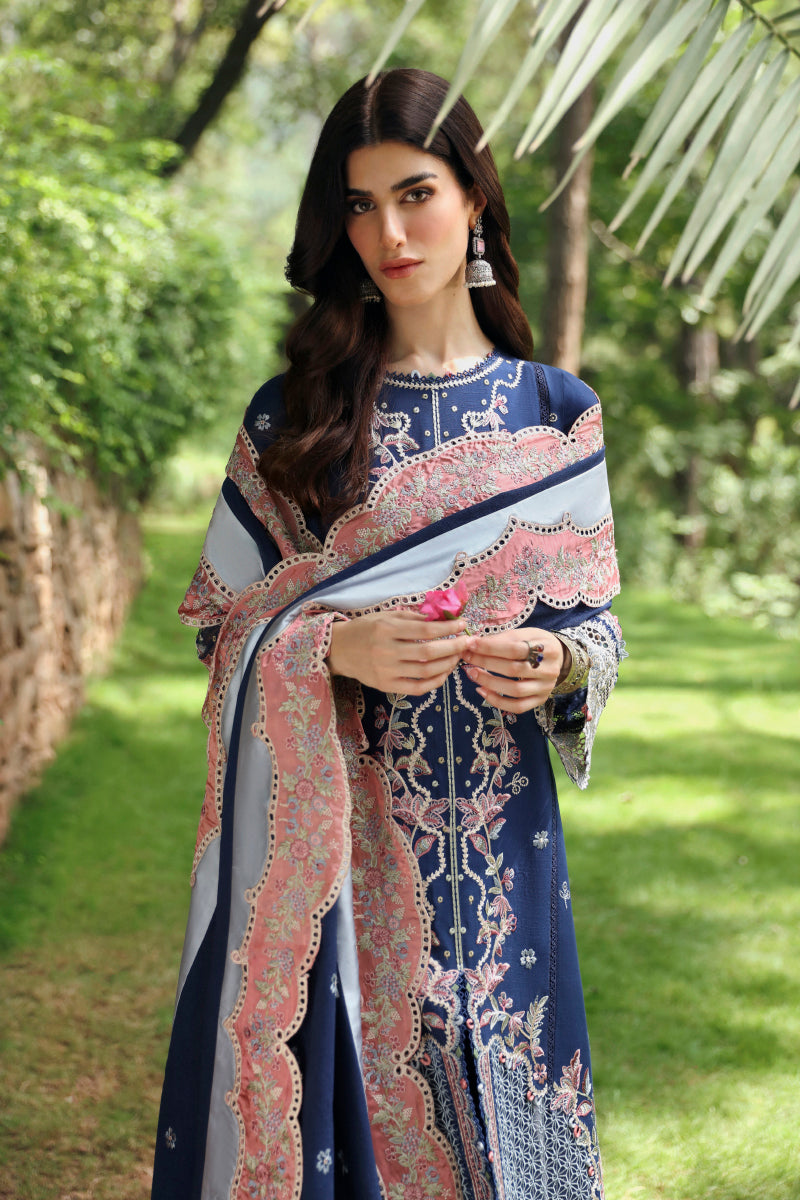 Qalamkar | Qlinekari Linen Collection | LM-06 CADHLA - Official Qalamkar stockist in UK - Sakeena London