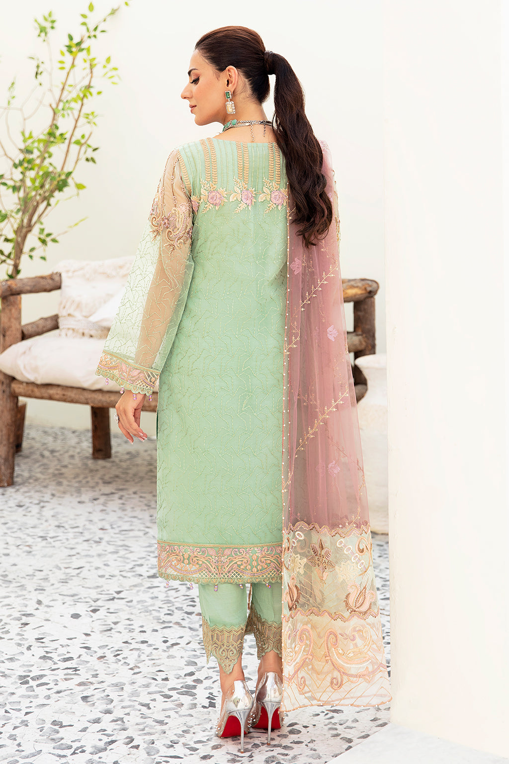 Ramsha | Minhal Organza Collection | M-905 - Official Ramsha stockist in UK - Sakeena London