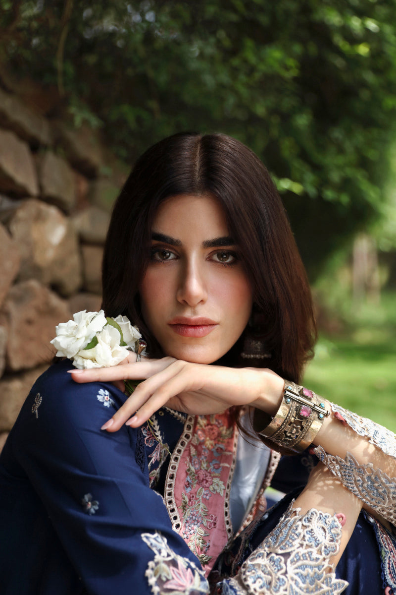 Qalamkar | Qlinekari Linen Collection | LM-06 CADHLA - Official Qalamkar stockist in UK - Sakeena London