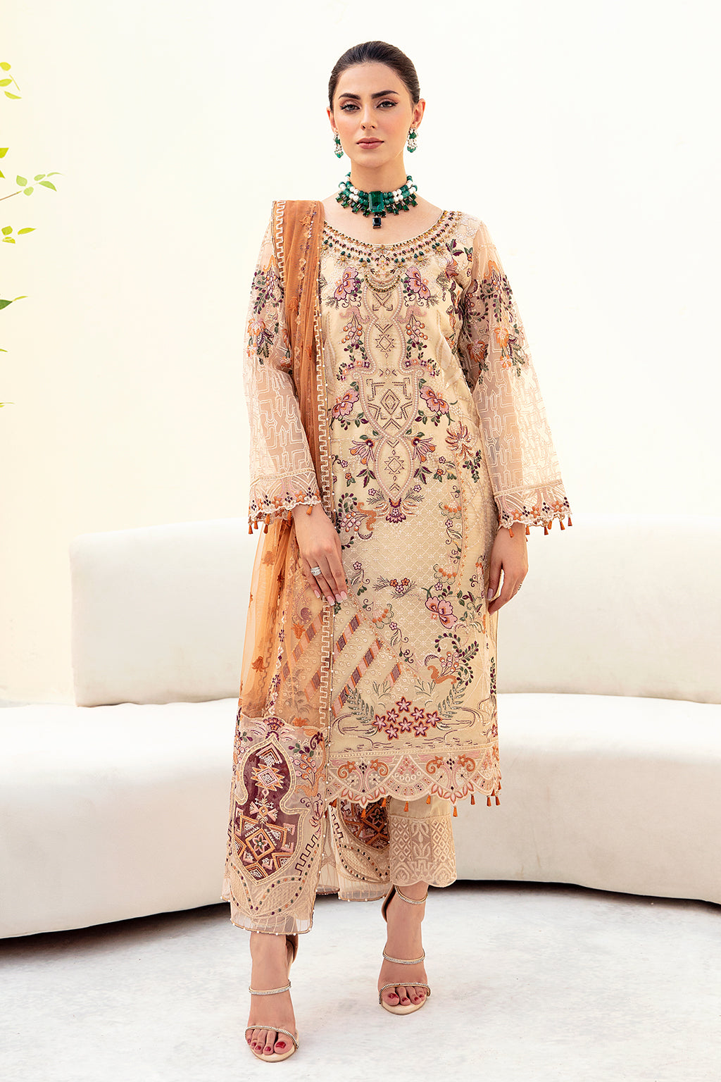 Ramsha | Minhal Organza Collection | M-901 - Official Ramsha stockist in UK - Sakeena London