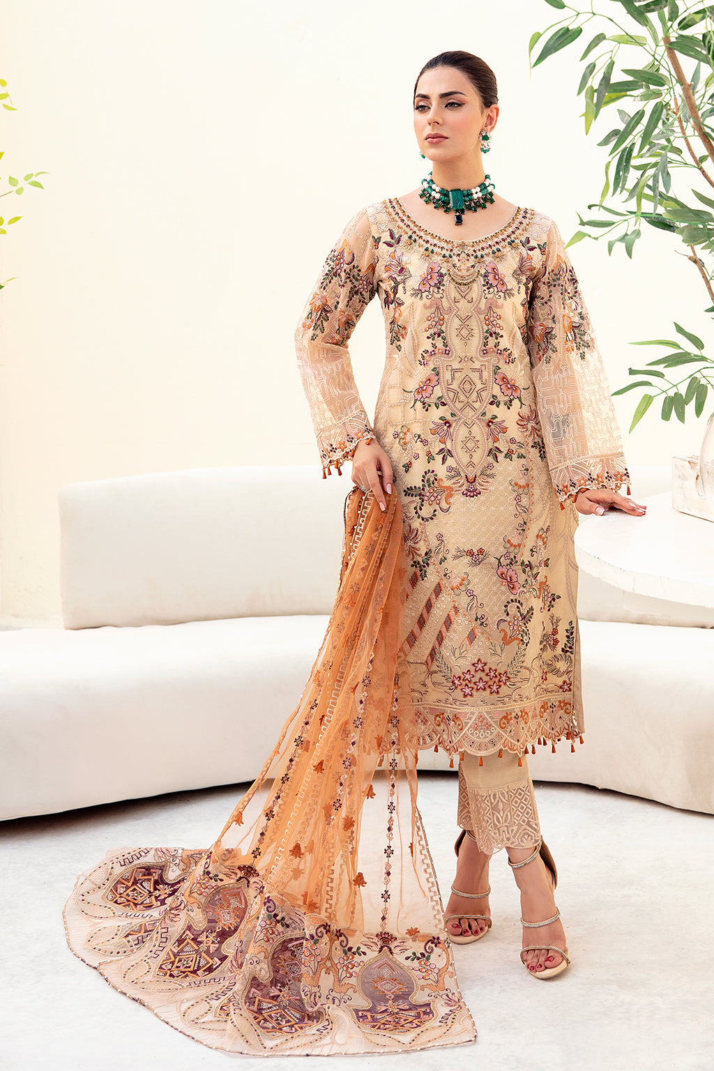 Ramsha | Minhal Organza Collection | M-901 - Official Ramsha stockist in UK - Sakeena London