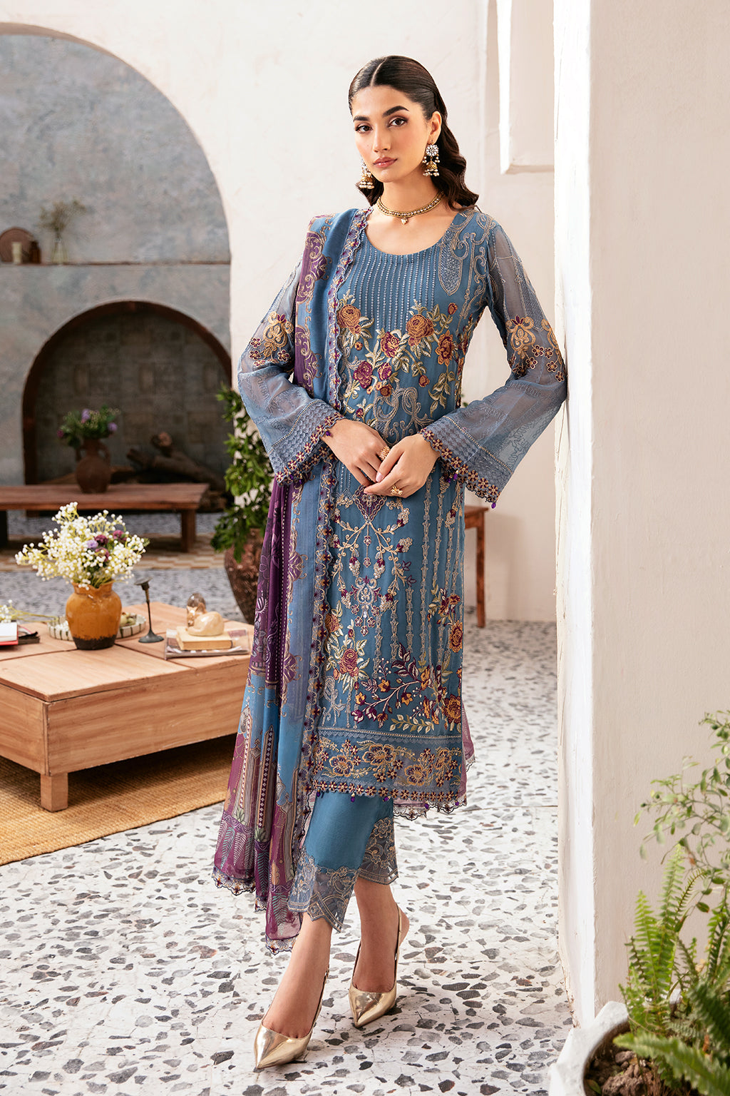 Ramsha | Rangoon Chiffon Collection 24 | D-1202 - Official Ramsha stockist in UK - Sakeena London