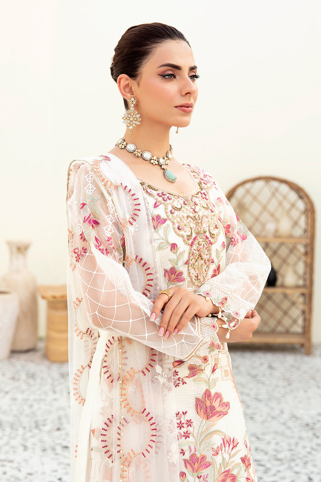 Ramsha | Minhal Organza Collection | M-907 - Official Ramsha stockist in UK - Sakeena London