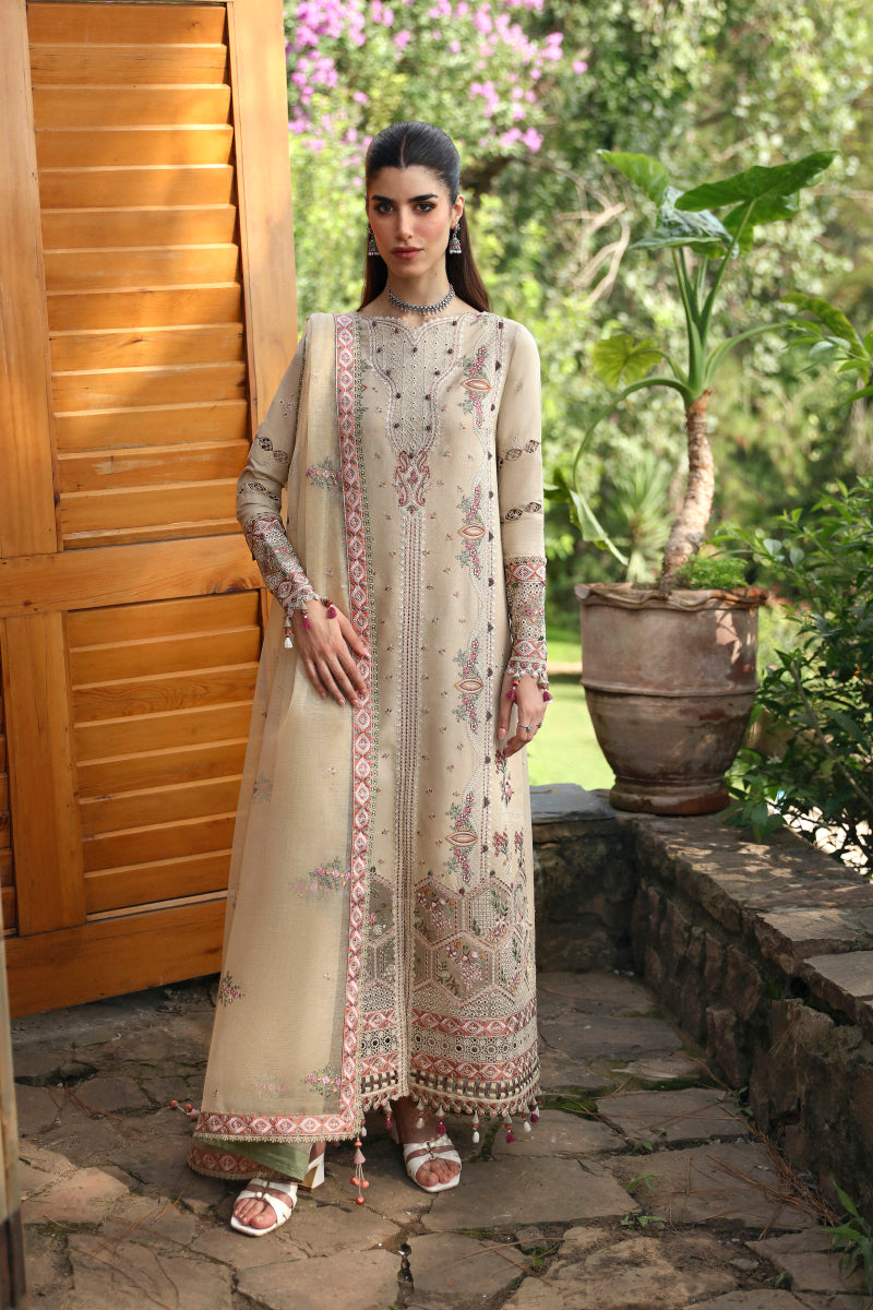 Qalamkar | Qlinekari Linen Collection | LM-11 ZIA - Official Qalamkar stockist in UK - Sakeena London
