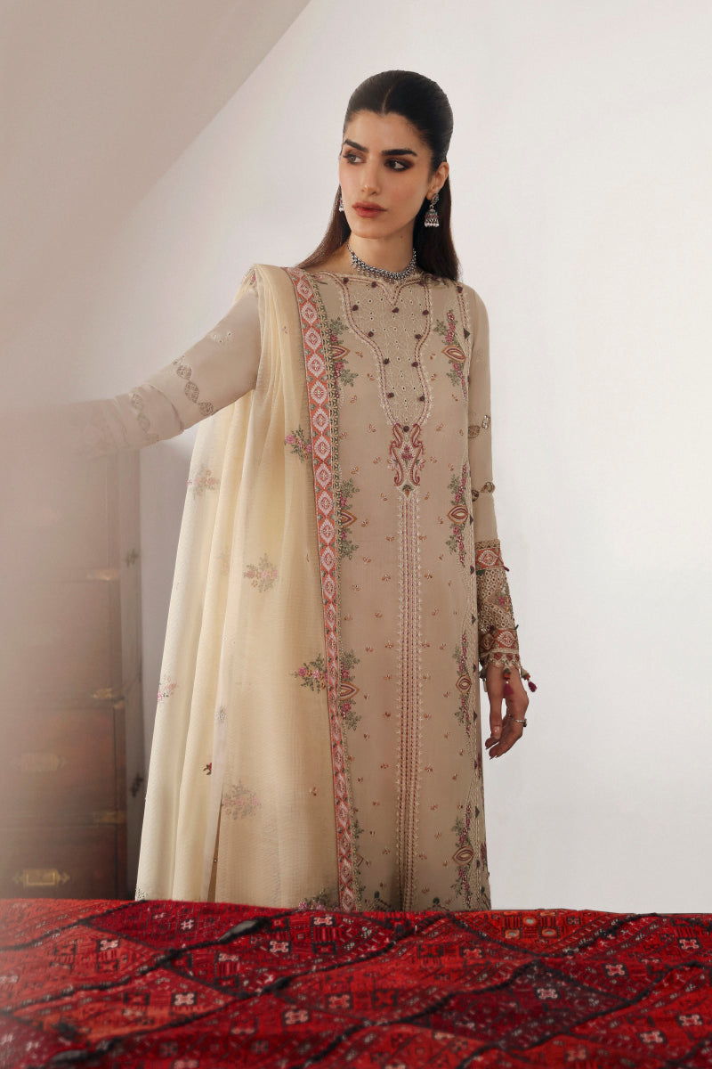 Qalamkar | Qlinekari Linen Collection | LM-11 ZIA - Official Qalamkar stockist in UK - Sakeena London