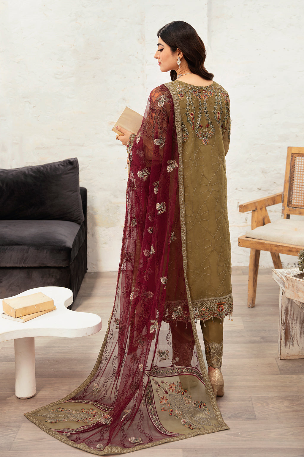 Ramsha | Minhal Organza Collection | M-1010 - Official Ramsha stockist in UK - Sakeena London