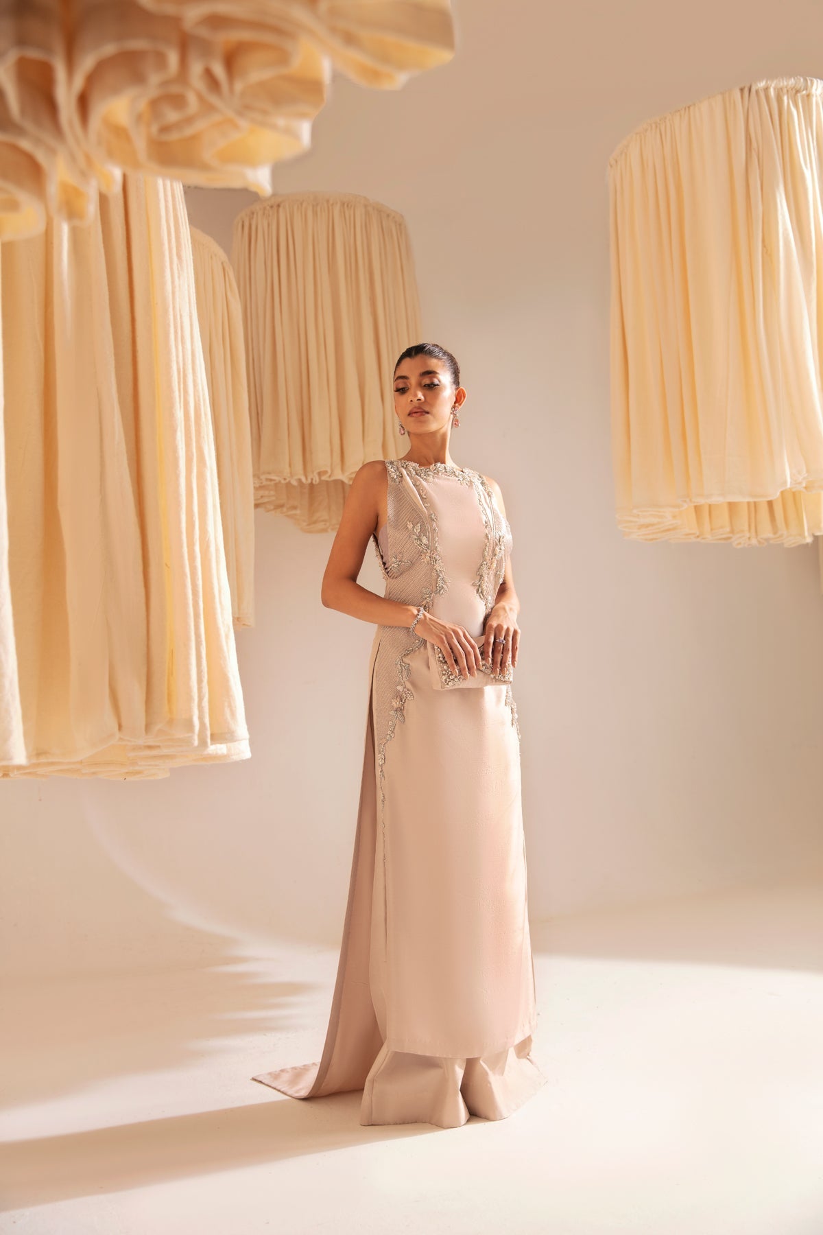 Ayesha and Usman | Aura Luxury Pret | Pale Blush - Official Ayesha and Usman stockist in UK - Sakeena London