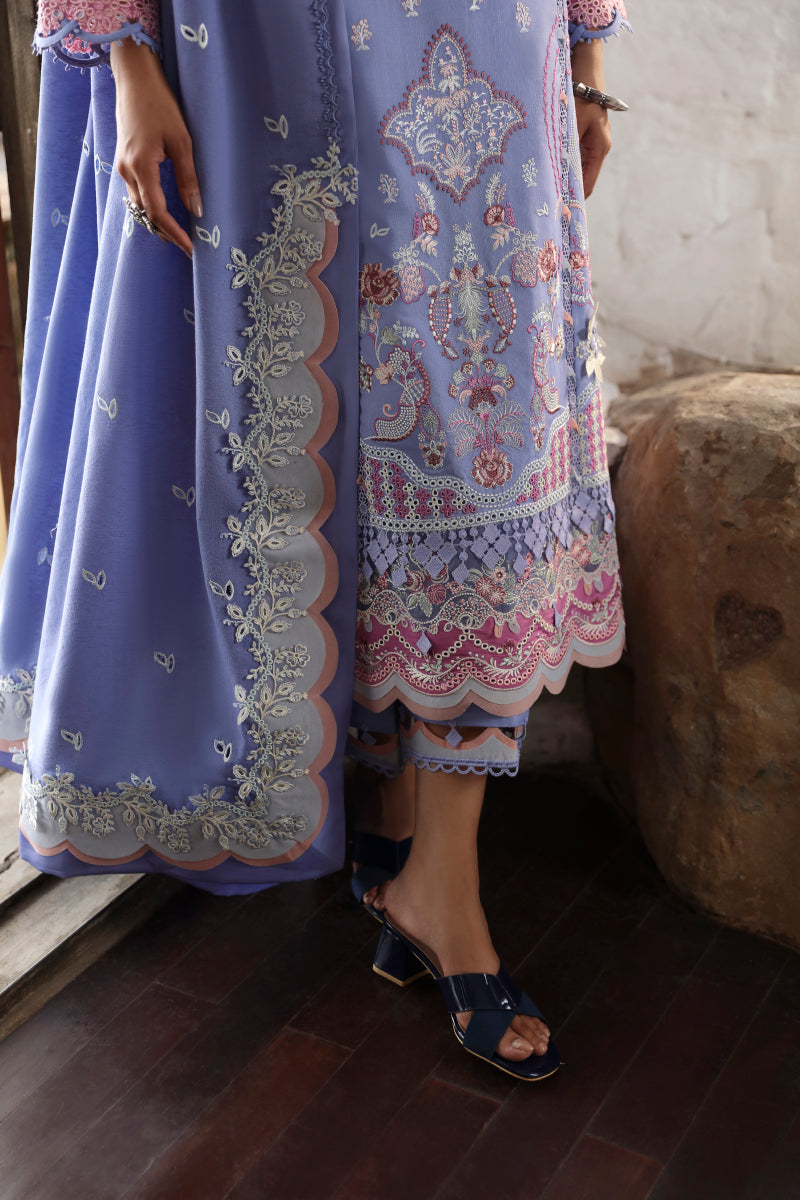 Qalamkar | Qlinekari Linen Collection | LM-09 LORNA - Official Qalamkar stockist in UK - Sakeena London