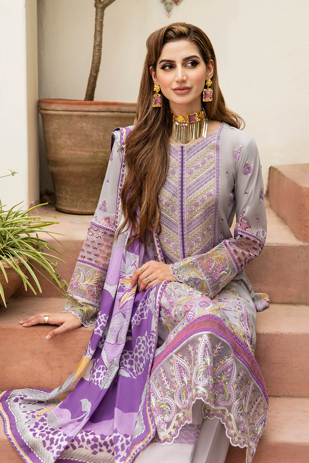 Ramsha | Luxury Lawn 24 | Y-809 - Official Ramsha stockist in UK - Sakeena London