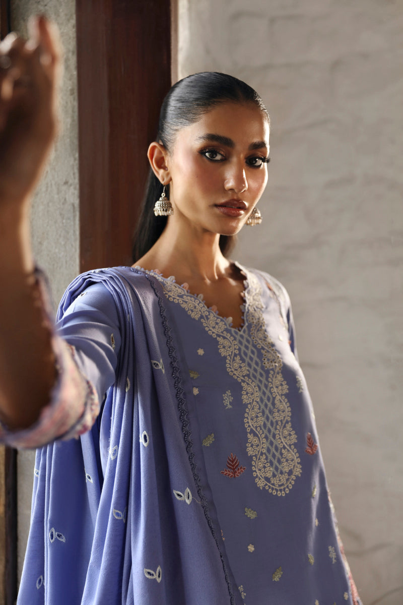 Qalamkar | Qlinekari Linen Collection | LM-09 LORNA - Official Qalamkar stockist in UK - Sakeena London