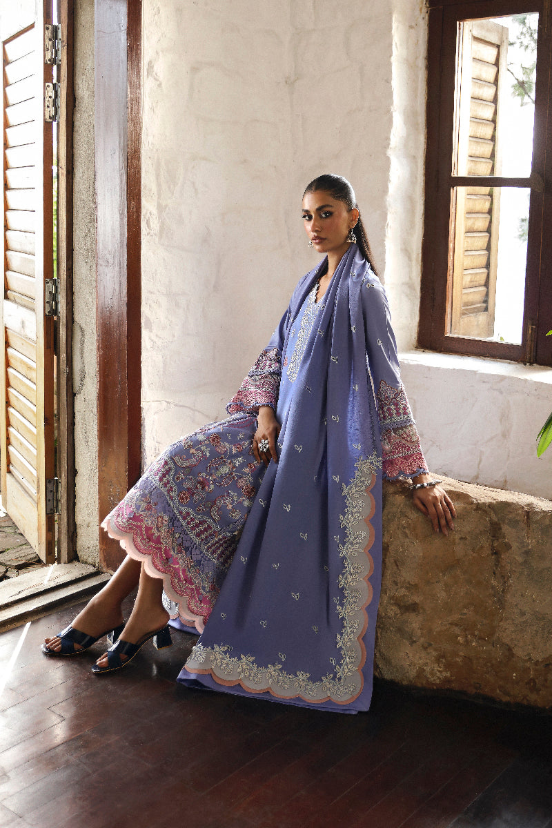 Qalamkar | Qlinekari Linen Collection | LM-09 LORNA - Official Qalamkar stockist in UK - Sakeena London