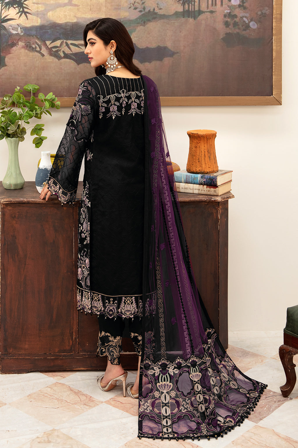 Ramsha | Minhal Organza Collection | M-1006 - Official Ramsha stockist in UK - Sakeena London