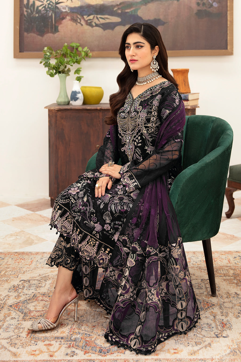 Ramsha | Minhal Organza Collection | M-1006 - Official Ramsha stockist in UK - Sakeena London