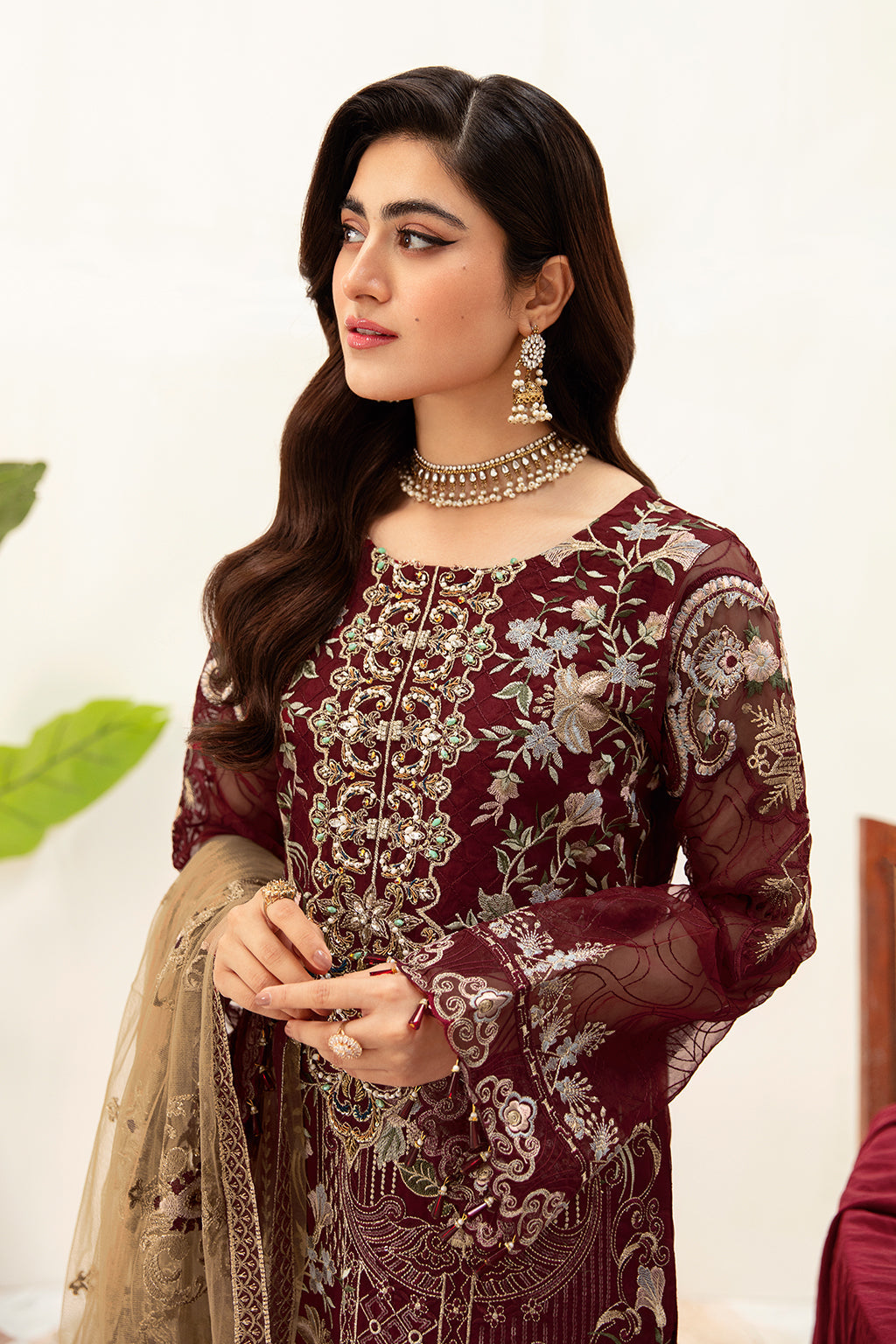 Ramsha | Minhal Organza Collection | M-1003 - Official Ramsha stockist in UK - Sakeena London