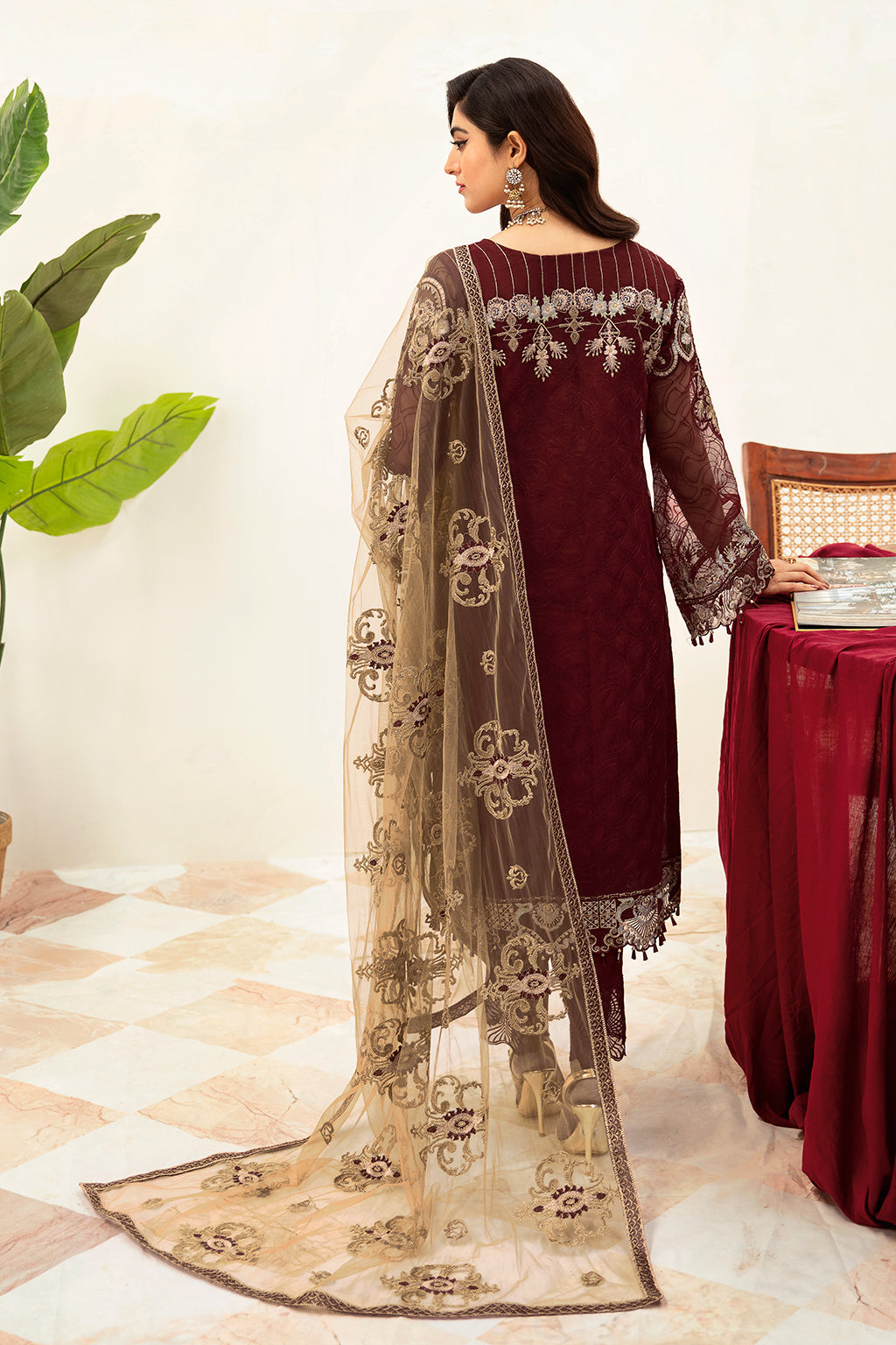 Ramsha | Minhal Organza Collection | M-1003 - Official Ramsha stockist in UK - Sakeena London