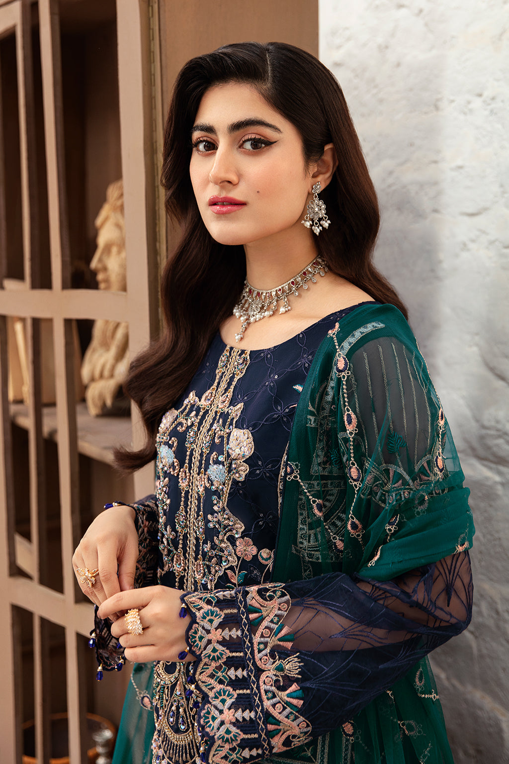 Ramsha | Minhal Organza Collection | M-1009 - Official Ramsha stockist in UK - Sakeena London
