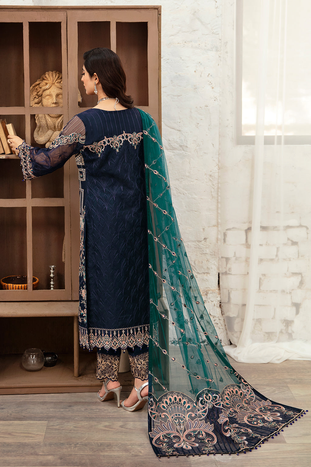 Ramsha | Minhal Organza Collection | M-1009 - Official Ramsha stockist in UK - Sakeena London