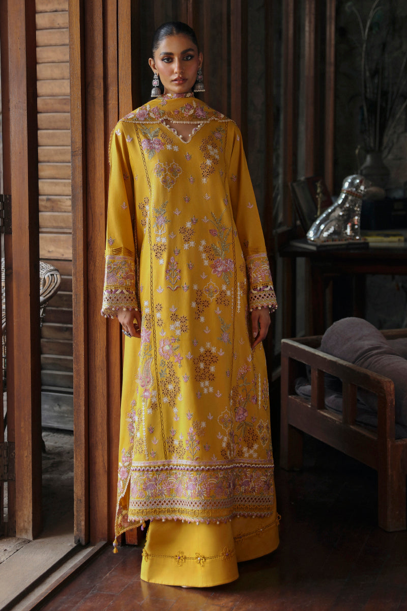 Qalamkar | Qlinekari Linen Collection | LM-04 SINSEAD - Official Qalamkar stockist in UK - Sakeena London