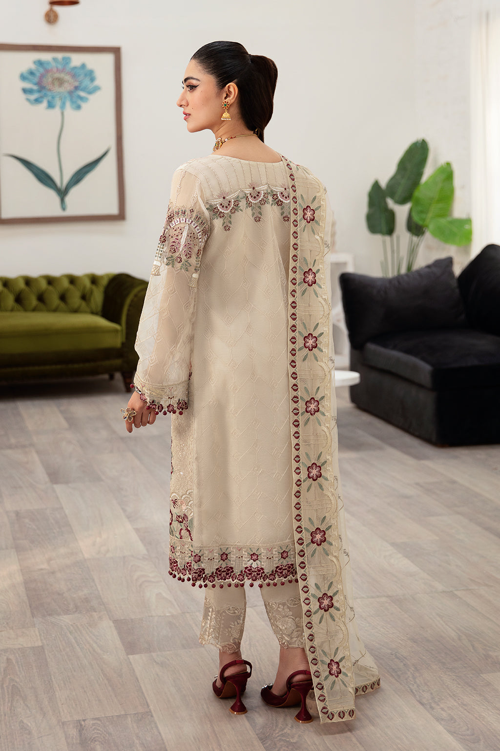 Ramsha | Minhal Organza Collection | M-1004 - Official Ramsha stockist in UK - Sakeena London