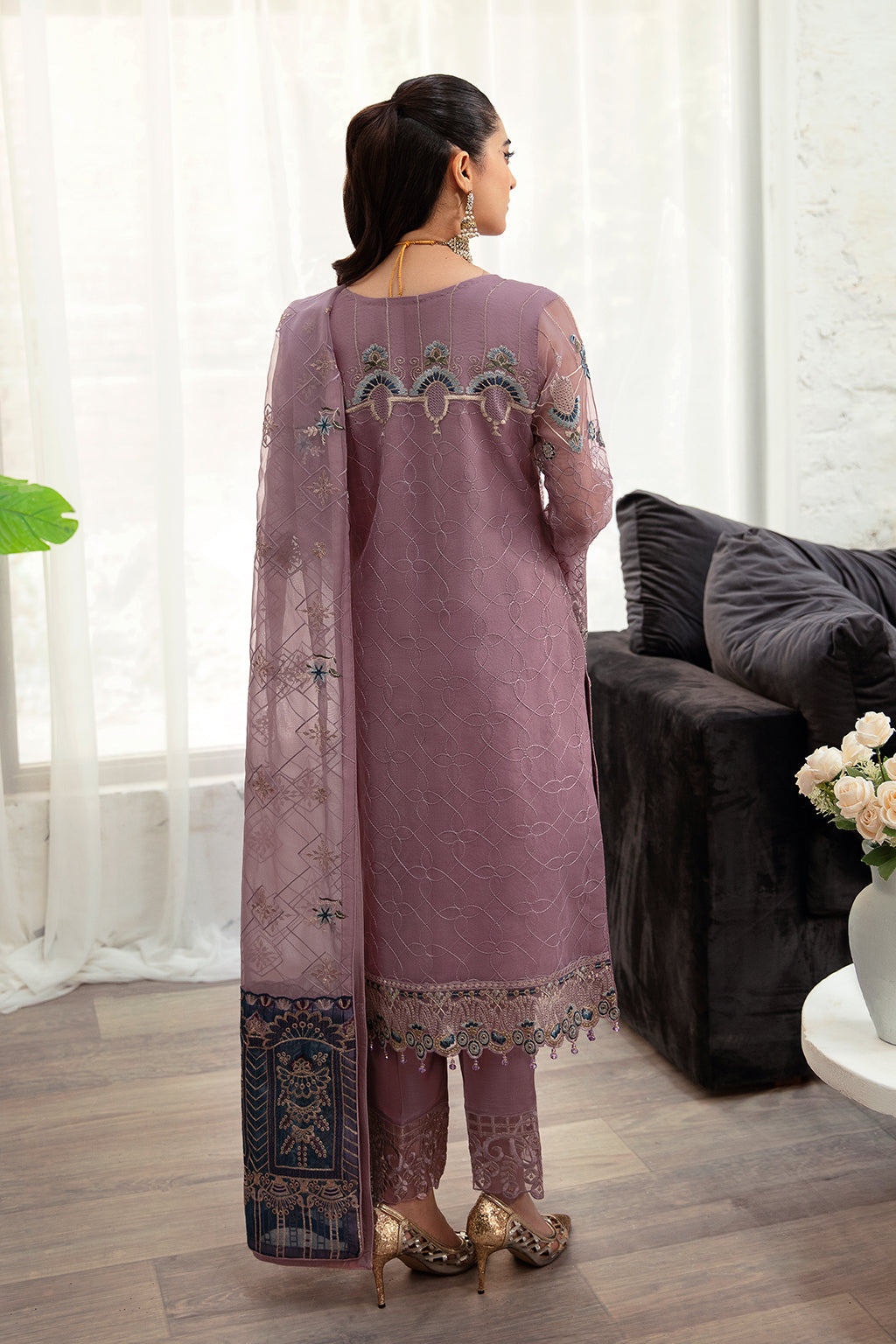 Ramsha | Minhal Organza Collection | M-1005 - Official Ramsha stockist in UK - Sakeena London