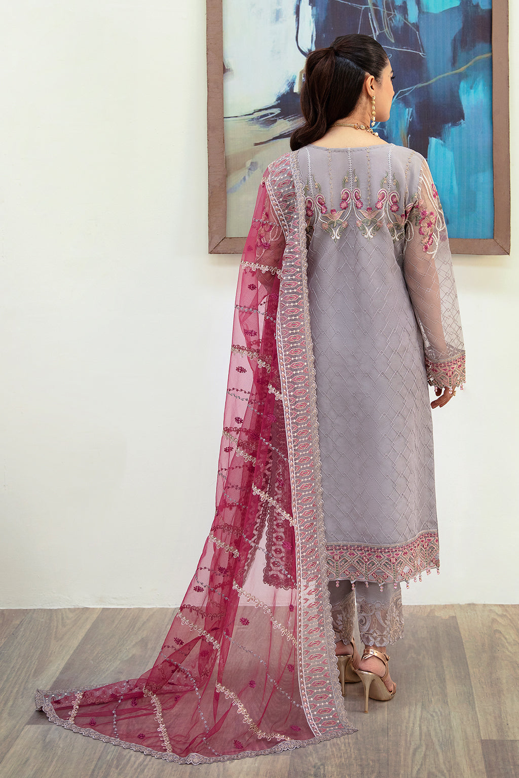 Ramsha | Minhal Organza Collection | M-1008 - Official Ramsha stockist in UK - Sakeena London